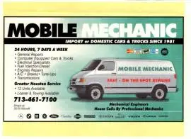 24 hours Mobile Mechanic gas/Diesel/elec